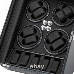 8+5 Automatic Rotation Watch Winder Box Watch Display Case Storage With Lock Quiet