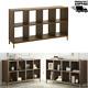8 Cube Storage Organizer With Metal Base Open Face Display Case Vintage Walnut New