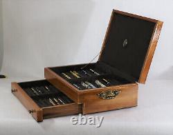 #902 Hand Crafted Fountain Pen Storage Custom Built Solid Mahogany Display Chest