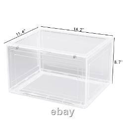 9/12Pack Clear Shoe Storage Box Plastic Sneaker Display Case Organizer Container