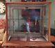 Antique Oak & Glass Store Counter Top Display Case Full View Withrear Opening Door