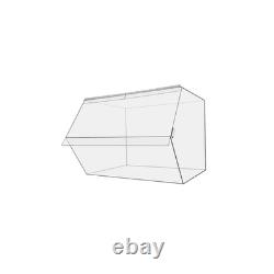 Acrylic 16W Bulk Bread Storage Display Case Bakery Pastry Cookies Bagel Cupcake