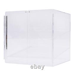 Acrylic 2 Tray Bakery Display Case Rear Door for Donut Cookie Pastry Hotel Store