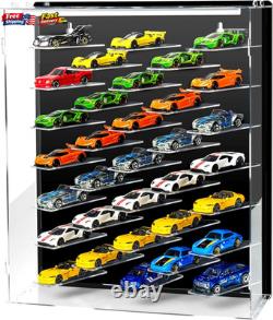 Acrylic Display Case 164 Diecast Cars 40 Car Wall Mount Case with LED Lights