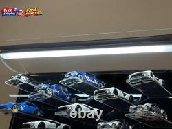 Acrylic Display Case 164 Diecast Cars 40 Car Wall Mount Case with LED Lights