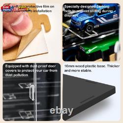 Acrylic Display Case 164 Diecast Cars 40 Car Wall Mount Case with LED Lights