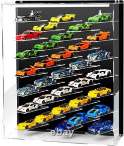 Acrylic Display Case 164 Diecast Cars 40 Car Wall Mount Case with LED Lights