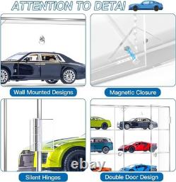 Acrylic Display Case For 1/24 Scale Diecast Storage, 4 Levels 8 Slots Toy Cars
