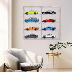 Acrylic Display Case For 1/24 Scale Diecast Storage, 4 Levels 8 Slots Toy Cars
