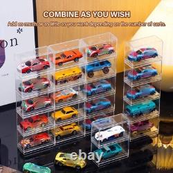 Acrylic Display Case Organizer for 1/64 Scale Diecast Model Car Storage Box