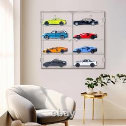 Acrylic Display Case for 1/24 Scale Diecast Storage, 4 Levels 8 Slots Cars Sh