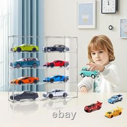 Acrylic Display Case for 1/24 Scale Diecast Storage, 4 Levels 8 Slots Cars Sh