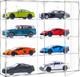 Acrylic Display Case For 1/24 Scale Diecast Storage 4 Levels 8 Slots Toy Cars Sh