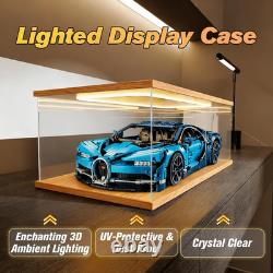 Acrylic Display Case with LED Light, Large Display Case for 1/8 Scale