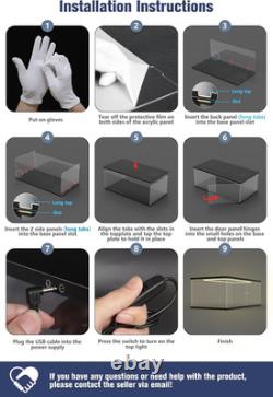 Acrylic Display Case with LED Light, Large Display Case for 1/8 Scale