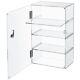 Acrylic Display Case With Lock Key 11.8 X 5.9 X 18.9 Inch Removable 4 Tier