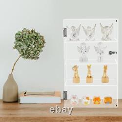 Acrylic Display Case with Lock Key 11.8 x 5.9 x 18.9 Inch Removable 4 Tier