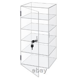 Acrylic Display Case with Lock Key Countertop Display Case Clear Showcase Dis