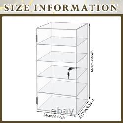 Acrylic Display Case with Lock Key Countertop Display Case Clear Showcase Dis