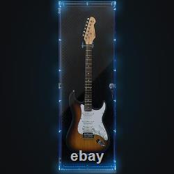 Acrylic Electric Guitar Display Case, Wall Mounted, Lockable UV-Protected Sto