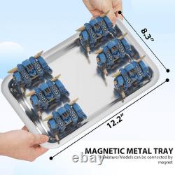 Acrylic Miniature Display Case with 6 Metal Trays and Magnetic Door
