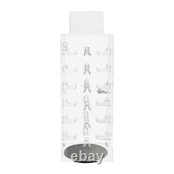 Acrylic Sunglasses Organizer Rotating Lockable Sunglass Display Case Clear