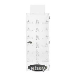 Acrylic Sunglasses Organizer Rotating Lockable Sunglass Display Case Clear
