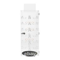 Acrylic Sunglasses Organizer Rotating Lockable Sunglass Display Case Clear
