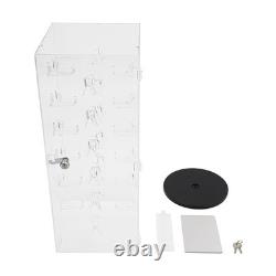 Acrylic Sunglasses Organizer Rotating Lockable Sunglass Display Case Clear