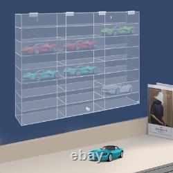 Acrylic Toy Car Display Case Clear Display Box Wall Mounted Toy Display Shelf US