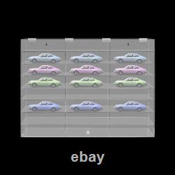 Acrylic Toy Car Display Case Clear Display Box Wall Mounted Toy Display Shelf US