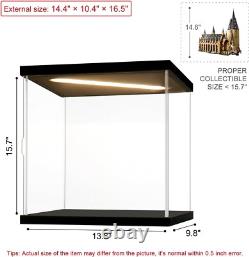 Action Figure Display Case 16x14 Figurine Acrylic LED Diecast Collectibles Box