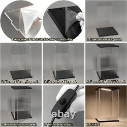 Action Figure Display Case 16x14 Figurine Acrylic LED Diecast Collectibles Box