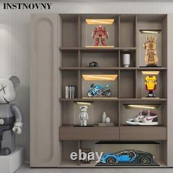 Action Figure Display Case 16x14 Figurine Acrylic LED Diecast Collectibles Box