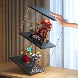 Action Figure Display Case 16x14 Figurine Acrylic LED Diecast Collectibles Box