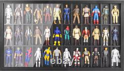 Action Figure Display Case 3.75 Figurine Toy Shelf Showcase Wood 36 Pcs Holder