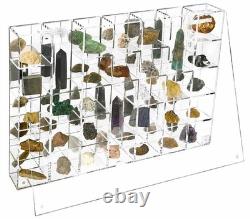 Adjustable Acrylic Display Case Wall or Desktop 35 Room Storage Collectibles