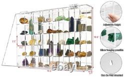 Adjustable Acrylic Display Case Wall or Desktop 35 Room Storage Collectibles