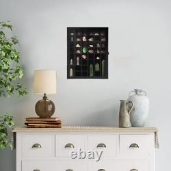 Adjustable Rock Display Case Wooden Crystal Organizer For Stones Storage Rock Co