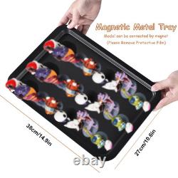 Alu Miniature Storage Case, Miniatures Carrying Case with 6 Magnetic Metal Trays