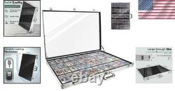 Aluminum Display Case Large Silver Trading Card Jewelry Collection Show Storage