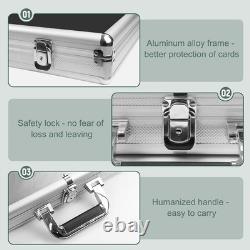 Aluminum Display Case Large Silver Trading Card Jewelry Collection Show Storage