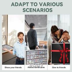 Aluminum Display Case Large Silver Trading Card Jewelry Collection Show Storage