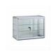 Aluminum Framed Tempered Glass Counter Top Display Case With Shelves And Lock