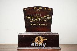 Amazing Rare Royal Sovereign Pencil Co Wood Store Display Case