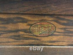 Antique 12' Sherer Seed Counter Country General Store Display Bin Cabinet