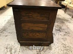Antique 12' Sherer Seed Counter Country General Store Display Bin Cabinet