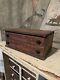Antique 2 Drawer Crowley's Needles Case Country Store Display Spool Cabinet