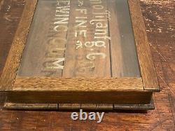 Antique Advertising Counter Top General Store Oak Display Case Zeno Chewing Gum