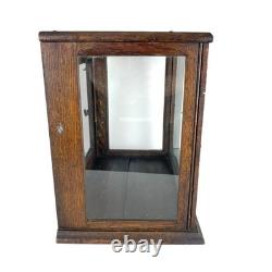 Antique Apothecary Mercantile Counter Top Display Case General Store Glass Oak